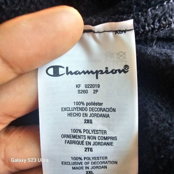 Champion womens Sz 2XL black Zip up light weight jacket - Picture 7 of 7